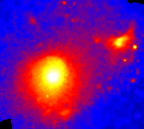 ROSAT X-ray image of plasma around the giant elliptical M87 in the Virgo cluster